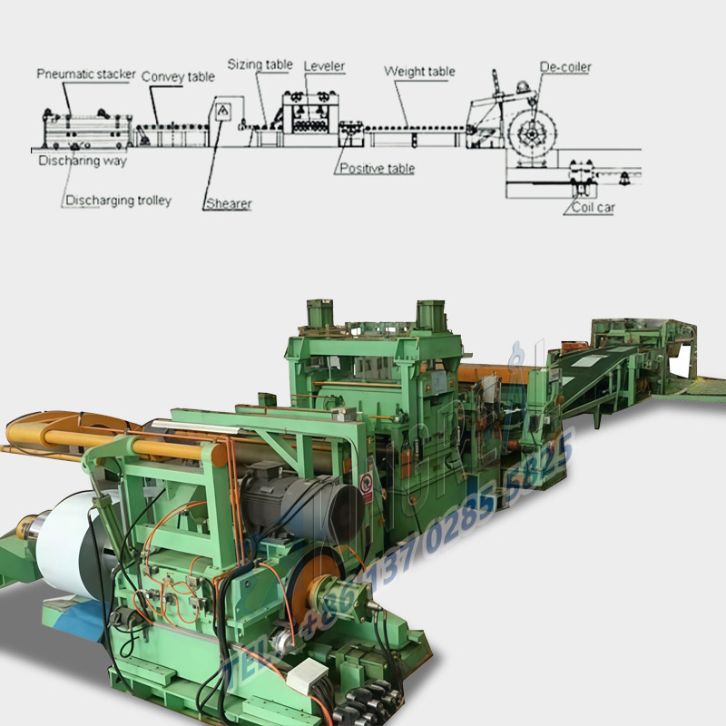 لمبائی کی مشین پر اسٹیل کاٹا